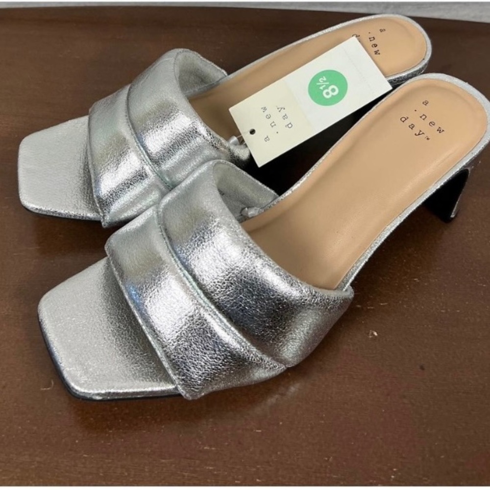 A new day, Target sandals with block heel.